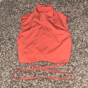 Balera Orange Sleeveless Crop Top/Dance Top